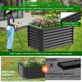 thumbnail image 5 of Raised Garden Bed, 4×2×2ft Large Outdoor Metal Planter Box,120 Gal Soil Capacity, Galvanized Raised Garden Bed Kit for Flower Plants, Fruits, Vegetable Herbs, 5 of 8