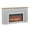 Gray, variant on Bowery Hill 64" Wood Landscape Electric Fireplace in White and Oak