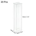 thumbnail image 2 of Uxcell Plastic Retail Boxes 23x23x120mm with Protective Film Clear for Candy 20 Pack, 2 of 4