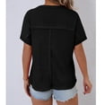 thumbnail image 4 of Womens T Shirts Crewneck Short Sleeve T-Shirts Summer Casual Loose Tunic Tops with Pocket, 4 of 6
