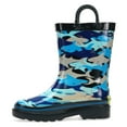 thumbnail image 3 of Western Chief Toddler and Little Kids Waterproof Shark Chomp Rain Boots with Soft Lining Removable EVA Insole and Pull On Loops, 7/8, 3 of 7