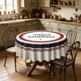 thumbnail image 5 of Alaparte 4Th Of July Patriotic Tablecloth Round 60 Inch American Memorial Day Red White Blue Star Stripe Independence Day Table Cloth Farmhouse Decor For Outdoor Indoor Party Kitchen Dinner Picnic, 5 of 6