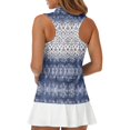 thumbnail image 6 of Women's Golf Shirts Printed Sleeveless Athletic Tank Tops Collared Zip Quick Dry Golf Top for Summer Sports Blue L, 6 of 6