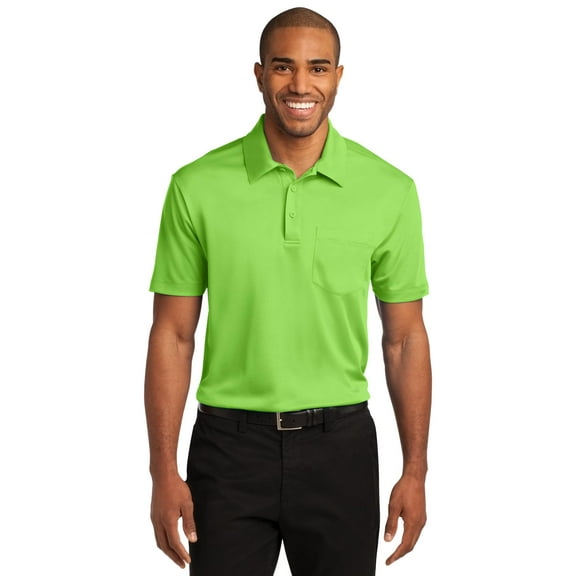 Port Authority Silk Touch Performance Pocket Polo-M (Lime)