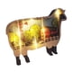 thumbnail image 2 of Adornos de animales de madera Escultura Mesa Talla de madera Estatua de cerdo/oveja/vaca para Ovejas con Luz, 2 of 9