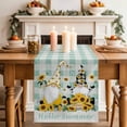 thumbnail image 2 of Table Runner 90 Inches Long for Kitchen Dining, Yellow Sunflower Dresser Scarf Farmhouse, Dining Table Decorations for Wedding/Parties, Gnomes Teal Checkered Farmhouse Art 13 x 90 In, 2 of 8