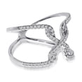 thumbnail image 3 of 14K White Gold "X" Free Flow Diamond Ring, 3 of 3
