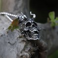 thumbnail image 2 of ZMY Home Skull Necklace Stainless Steel Gothic Jewelry Punk Cool Devil Horned Demon Pendant Necklaces, 2 of 8