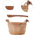 thumbnail image 3 of Sauna Wooden Bucket with Trowel 4L Robust Versatile Sauna Accessory Set Water Bucket for Spa Centres Bathing Ref: 6195, 3 of 5
