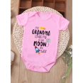 thumbnail image 3 of Baby Girls Cute Casual Romper With "My Grandma Loves Me To The Moon" Print For Summer Pregnancy Gift, 3 of 5