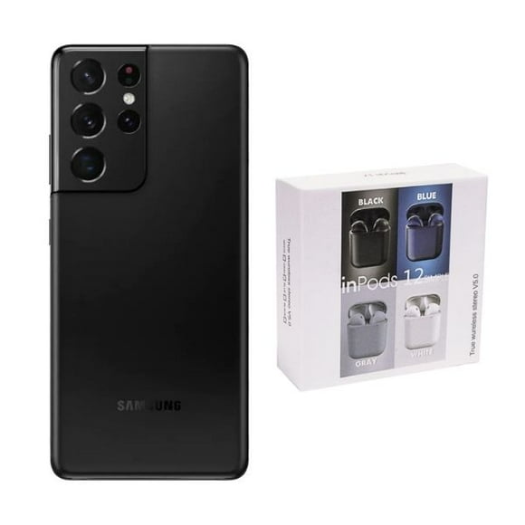 Smartphone Galaxy S21 Ultra 128GB Reacondicionado Negro + Audifonos Genéricos Samsung Galaxy SM-G998U1