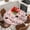 Pink, variant on Purple Halloween Round Tablecloth, Fitted Table Cover with Elastic for 45"-54" Round Tables, Cat Bat Ghost Pumpkins Table Cloth Outdoor Indoor Dinning Party Waterproof Tablecloths