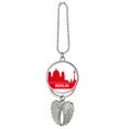 thumbnail image 1 of Berlin Germany Red Landmark Pattern Silver Wing Car Pendant Decoration, 1 of 4