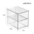 thumbnail image 4 of mDesign Stacking Plastic Storage Kitchen Bin - 2 Pull-Out Drawers, 4 Pack, Clear, 4 of 9