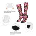thumbnail image 5 of Fotbe Rose Flowers print Women's Men's Novelty Crew Socks Cotton Socks Knee High Socks for Walking,Running,Nurses,Pregnancy, 5 of 8