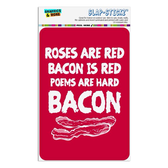 Poems are Hard Bacon Home Business Office Sign