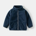 thumbnail image 2 of LIhncine Baby Boy Girl Jacket,Autumn Winter Toddler Boys Girls Long Sleeve Solid Colour Zipper Casual Jacket Kids Coats Windbreaker Outerwear,Kids Fall Winter Jacket(Navy,2-3 Years), 2 of 6