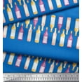 thumbnail image 3 of Soimoi Blue Poly Georgette Fabric Bottle Bar Printed Fabric 1 Yard 52 Inch Wide, 3 of 5