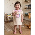 thumbnail image 4 of BemeyourBBs Kids Baby Girl 100 Days Back to School Dress Summer Spring Fall Clothes Toddler Girls Pre Kindergarten Outfits Short Sleeve Plaid Doll Collar Apple Ruler Embroidered Dress, 4 of 9