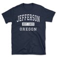 thumbnail image 1 of Jefferson Oregon Classic Established Men's Cotton T-Shirt, 1 of 1