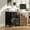 Distressed Black, variant on HOMCOM 3 Drawer File Cabinet, Filing Cabinet for Hanging A4/Letter Size, Farmhouse Printer Stand with Storage for Home Office, Distressed White