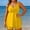 #0060-Yellow, variant on Sokhug Womens Plus Size Solid Color Tankini Set Waist Control Design Two Piece Swimsuit With Built in Bra