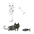 thumbnail image 3 of Pendientes de Pescado Pendientes Asimétrico pa Beneficios pa Empleados Mujeres +Pendientes de Pescado Pendientes a Hugo Aretes de gato, 3 of 6