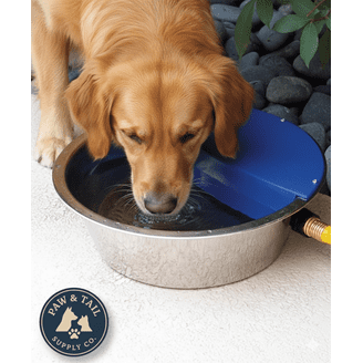 Diy Dog Water Dispenser NAMSAN Automatic Pet Waterer For Dog, Cat, Chicken  With Float Valve, Outdoor Bowl, 2L Blue