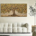 thumbnail image 5 of Canvas Wall Art for Living Room - Large Yellow Tree of Life Canvas Prints, Modern Abstract Nature Painting for Kitchen Bedroom Office Wall Decor, 5 of 7