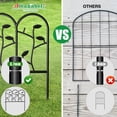 thumbnail image 5 of AMAGABELI 6 Panels Decorative Garden Fences and Borders for Dogs 18in(H)×7ft(L) No Dig Metal Fence Panel Garden Edging Border Fence for Animal Barrier Fencing for Flower Bed Yard Small, 5 of 9