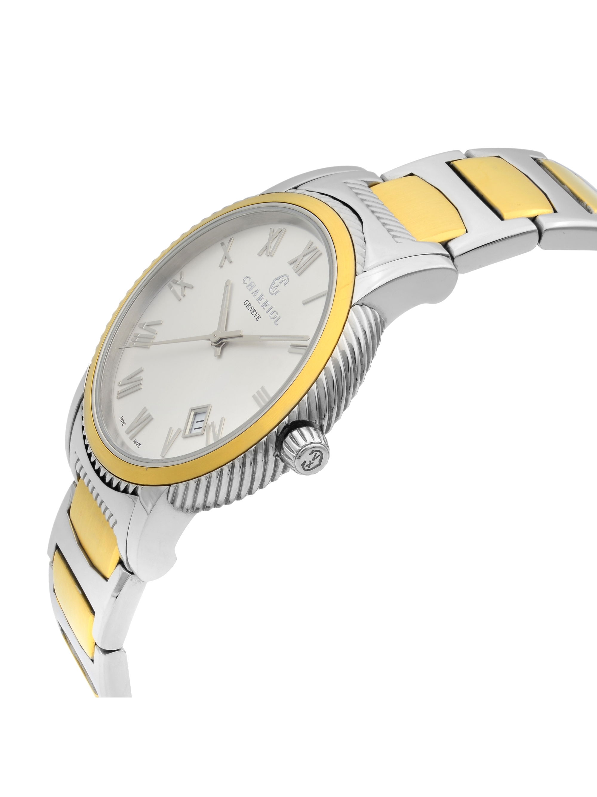 Charriol Parisii Two Tone Steel Silver Dial Quartz Unisex Watch P40SY2.931.001 Pre-Owned - image 3 of 6