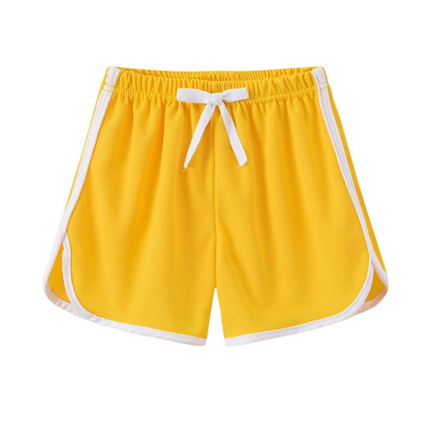 Pantalones Cortos De Entrenamiento Deportivo Para Niños, Pantalones De Verano De Color Sólido Para Niños, Pantalones De Playa Con Cintura De Goma Odeerbi LM103-10021