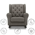 thumbnail image 4 of Delta Children Emma Nursery Rocking Chair, Graphite, 4 of 12