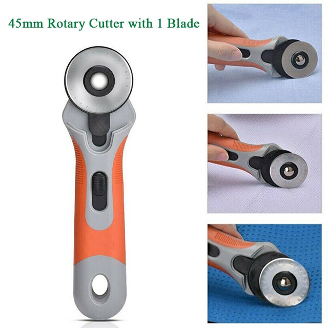 ALLTIMES 45mm Rotary Cutter with 1 Steel Blade, Crafts Cutting Sewing Tools for Cutting Fabric