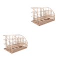 thumbnail image 3 of Bearachild Estante de soporte para ahorro de espacio para almacenamiento de escritorio elegante caja de almacenamiento de escritorio de Metal oro rosa 22.5*15*15cm 2piezas, 3 of 6