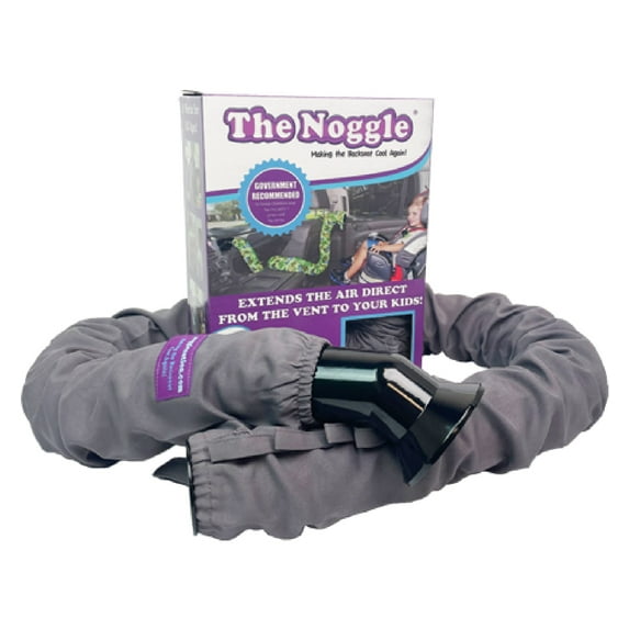 The Noggle - Making The Backseat Cool Again - Quick & Easy to Use Car Travel Accessories for a Comfy Ride Summer or Winter-Air Vent Extender Hose for Cool or Warm Air to Your Kids- 10ft, Storm Grey