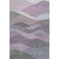 thumbnail image 2 of Addison Rugs Mayfield Premium Machine Washable Transitional Stripes Plum Rectangle Rug, 10' x 14', 2 of 6