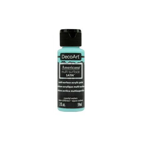 UPC: 0766218065391 | DecoArt Americana Multi-Surface Satin Acrylic Paint 2oz. Coastal Waters