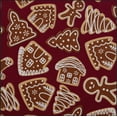 thumbnail image 2 of Serafina Home Holiday Christmas Vinyl Tablecloth with Flannel Backing: Tablecloth Reusable (Gingerbread) 52" x 52", 2 of 6