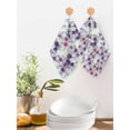 thumbnail image 2 of Purple Pink Roses Kitchen Dish Towels for Drying Dishes Set of 4, Spring Floral Elegant Pastoral Botanical Waffle Weave Microfiber Hand Tea Bathroom Towels Quick Dry & Absorbent Towel 12x12, 2 of 7