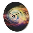 thumbnail image 3 of Designart 'Abstract Bright Wave Particle in Air on Black ' Modern Wood Wall Clock, 3 of 5