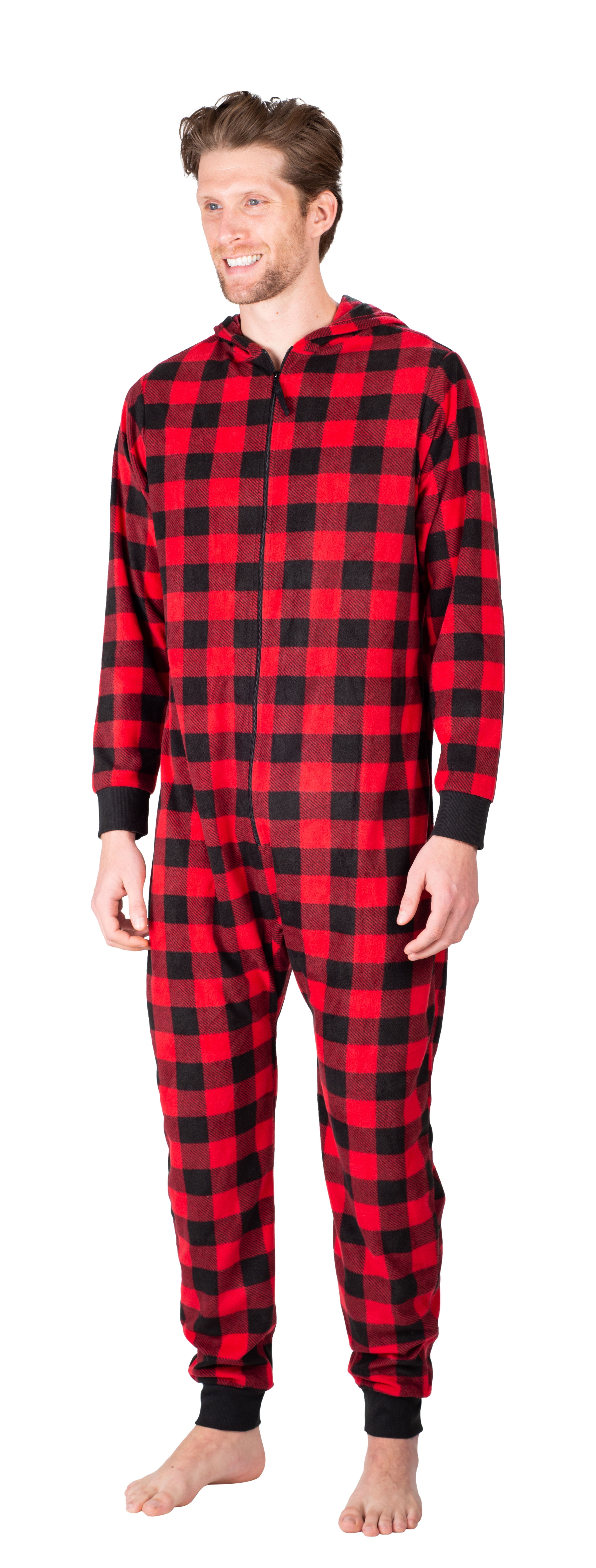 SLEEPHERO Adult Onesie Men Cozy Christmas Holiday Mens Onsie Pajamas Adult Pajamas For Men
