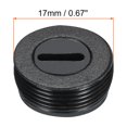 thumbnail image 2 of Capuchón de soporte de cepillo de carbono Uxcell, motor eléctrico, cubierta de plástico, rosca negra, diámetro exterior de 17 mm, altura de 8 mm, paquete de 4, 2 of 6