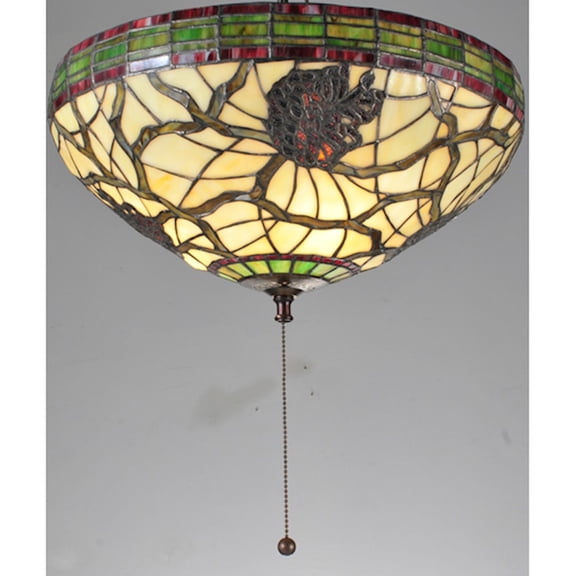Meyda Lighting 16'W Pinecone Dome Flush Mount with 3', 4.5' & 6' Rods - 106337