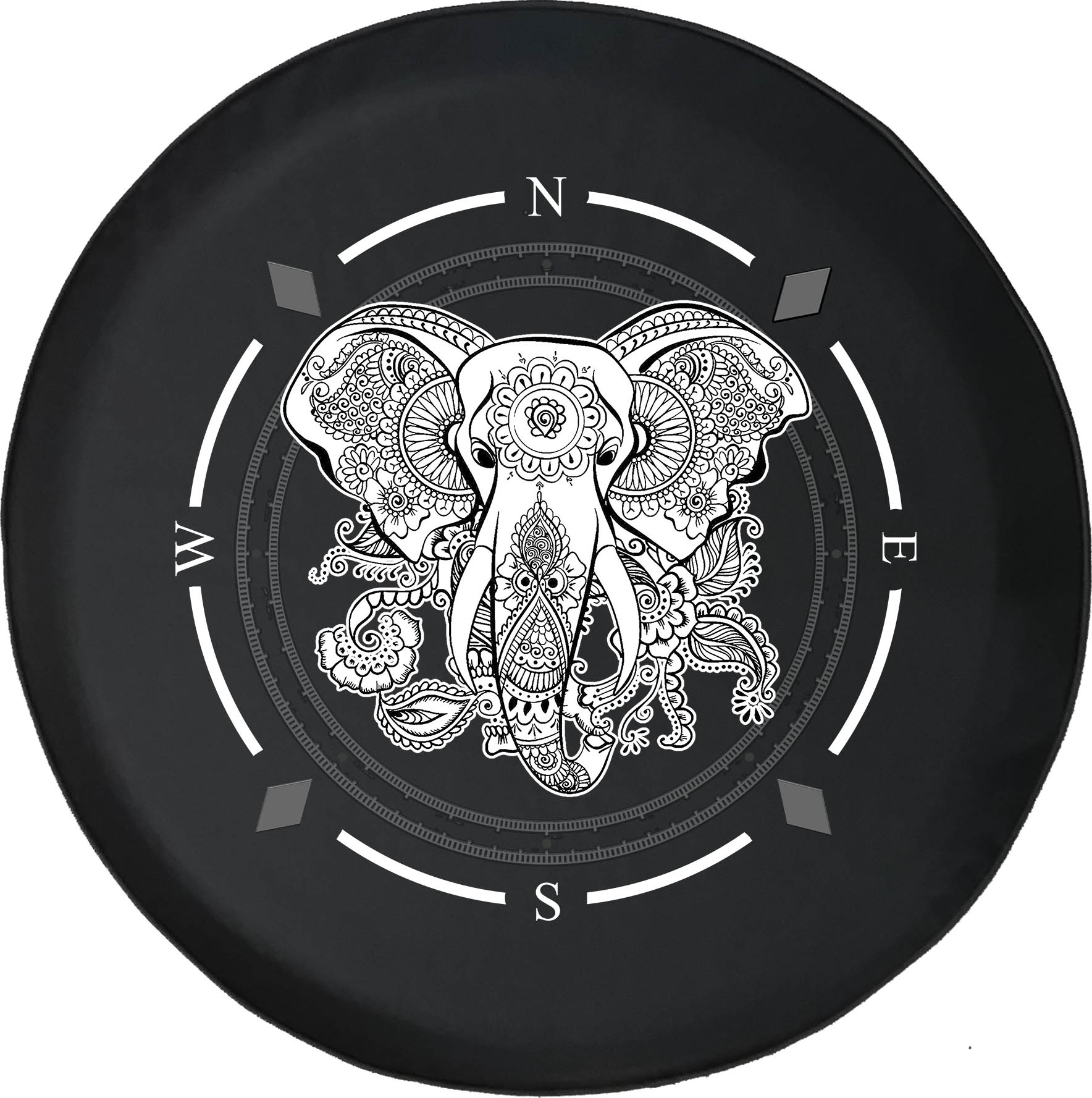 Spare Tire Cover Compass Mandala Elephant Wheel Covers Fit for SUV  accessories Trailer RV Accessories and Many Vehicles
