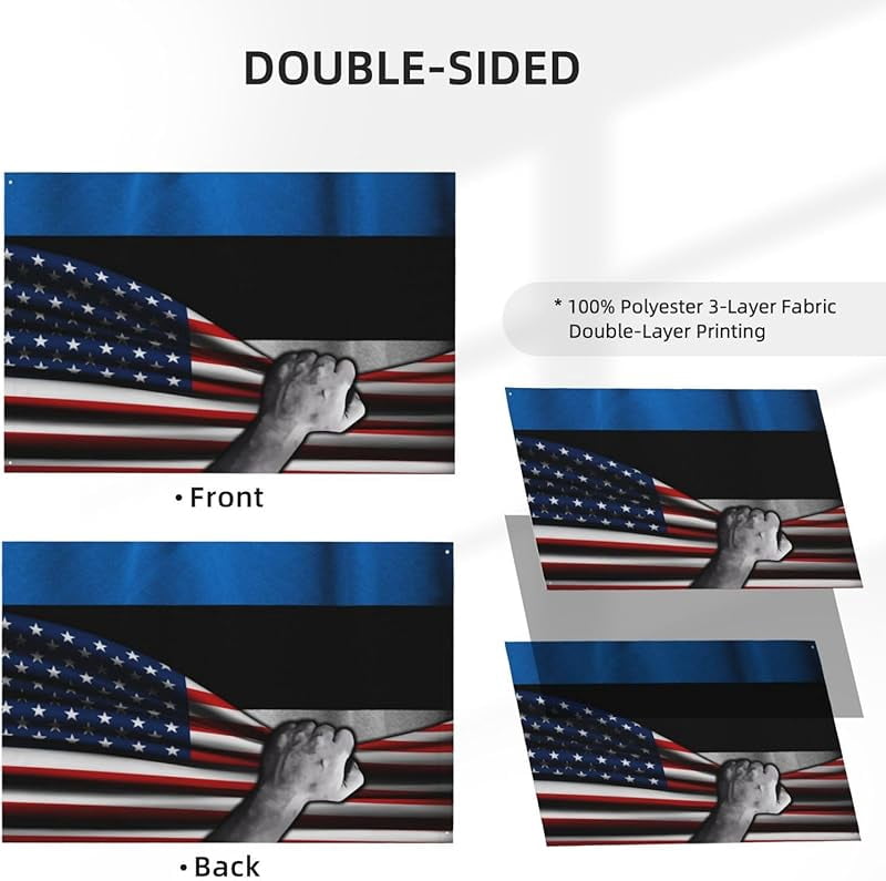 Usa American Flag And Estonia Estonians Flag Flag 4x6 Ft Double-Sided Printing Thickened Three-Ply Fabric Outdoor Flags Banner Decorations