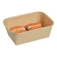 thumbnail image 2 of Matsuri Vision 26 oz Rectangle Kraft Paper Sushi Container - 6 1/2" x 4 3/4" x 2 1/4" - 100 count box, 2 of 11