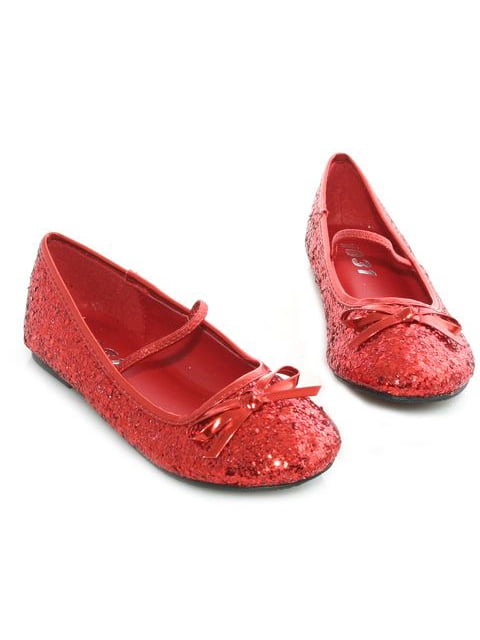 Red Ballet Slipper with Glitter Girls - Walmart.com
