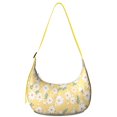 thumbnail image 1 of Lightweight Hobo Bag with Daisy Floral Design Adjustable Strap Smooth Zipper Nylon Material Suitable for Daily Use and Outdoor Activities, 1 of 5