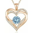 thumbnail image 4 of SEPARQI Eternal Heart Necklace Women Love Heart Pendant Clavicle Chain, 4 of 8